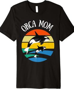 80s Orca Mom Retro Vintage Sunset Premium T-Shirt