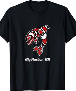 Native American Gig Harbor WA Tribal Orca Killer Whale T-Shirt