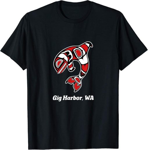 Native American Gig Harbor WA Tribal Orca Killer Whale T-Shirt